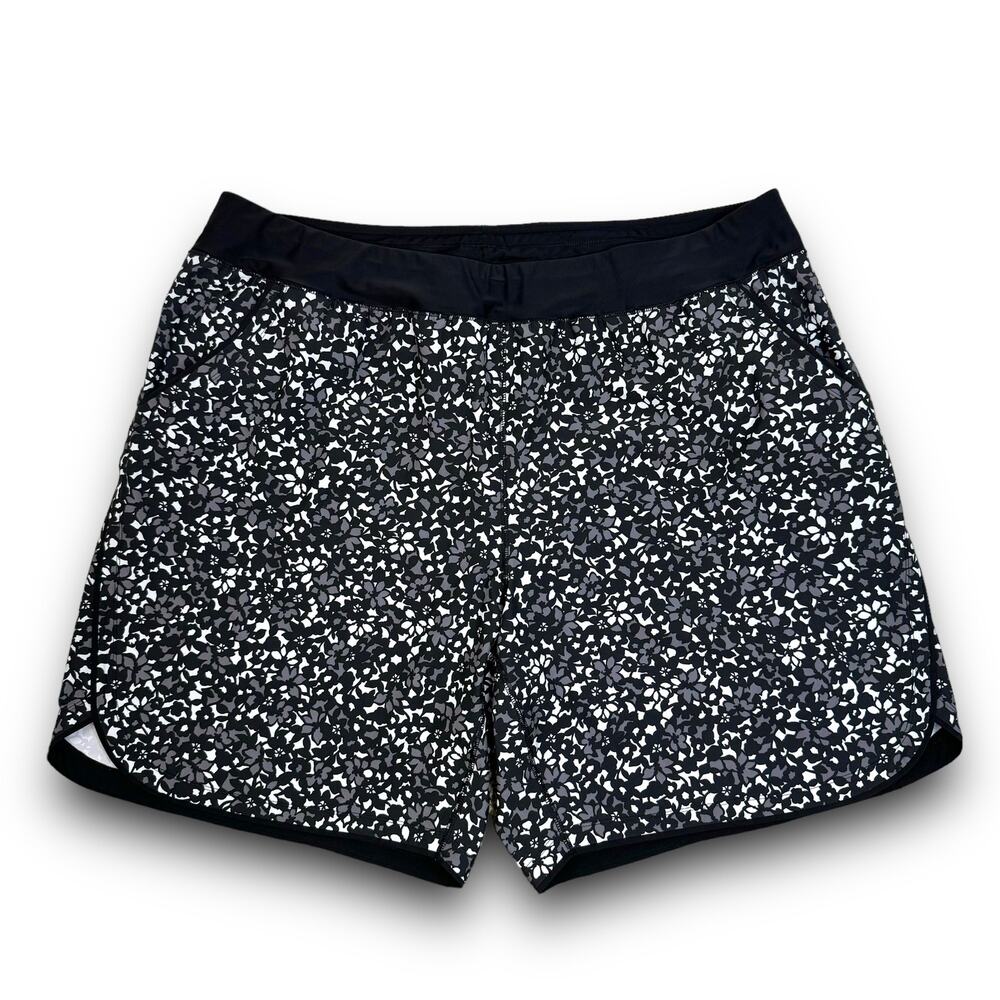 Lands End Womens Thigh Minimizer Quick Dry Swim Shorts Built In Briefs Size 26W - Picture 2 of 6